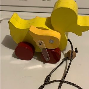 Walking yellow duck wooden